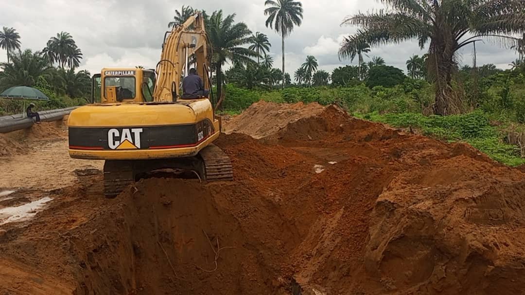 Excavation operations on site